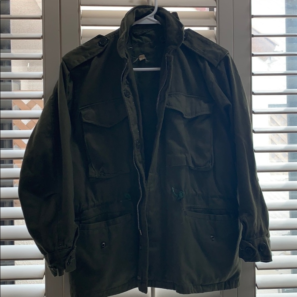 LF one is kind green utility jacket